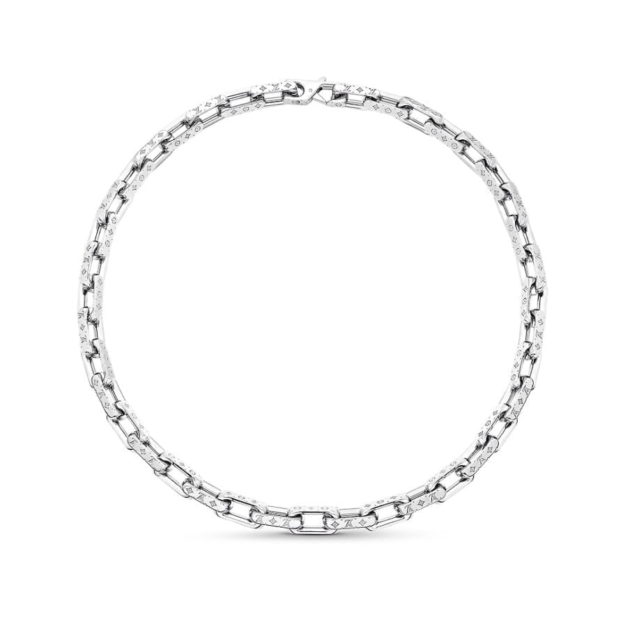 Louis Vuitton LV Chain Links Necklace Metal Silver 2189451
