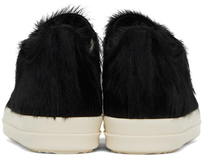 Rick Owens Fur Pony Hair Sneakers Black Rick Owens