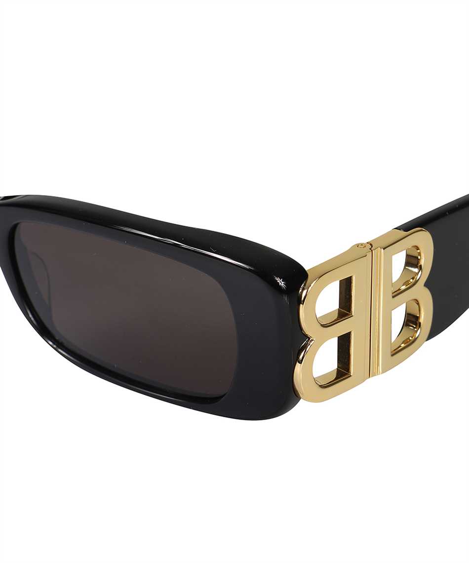 Balenciaga Dynasty Rectangle Sunglasses Black