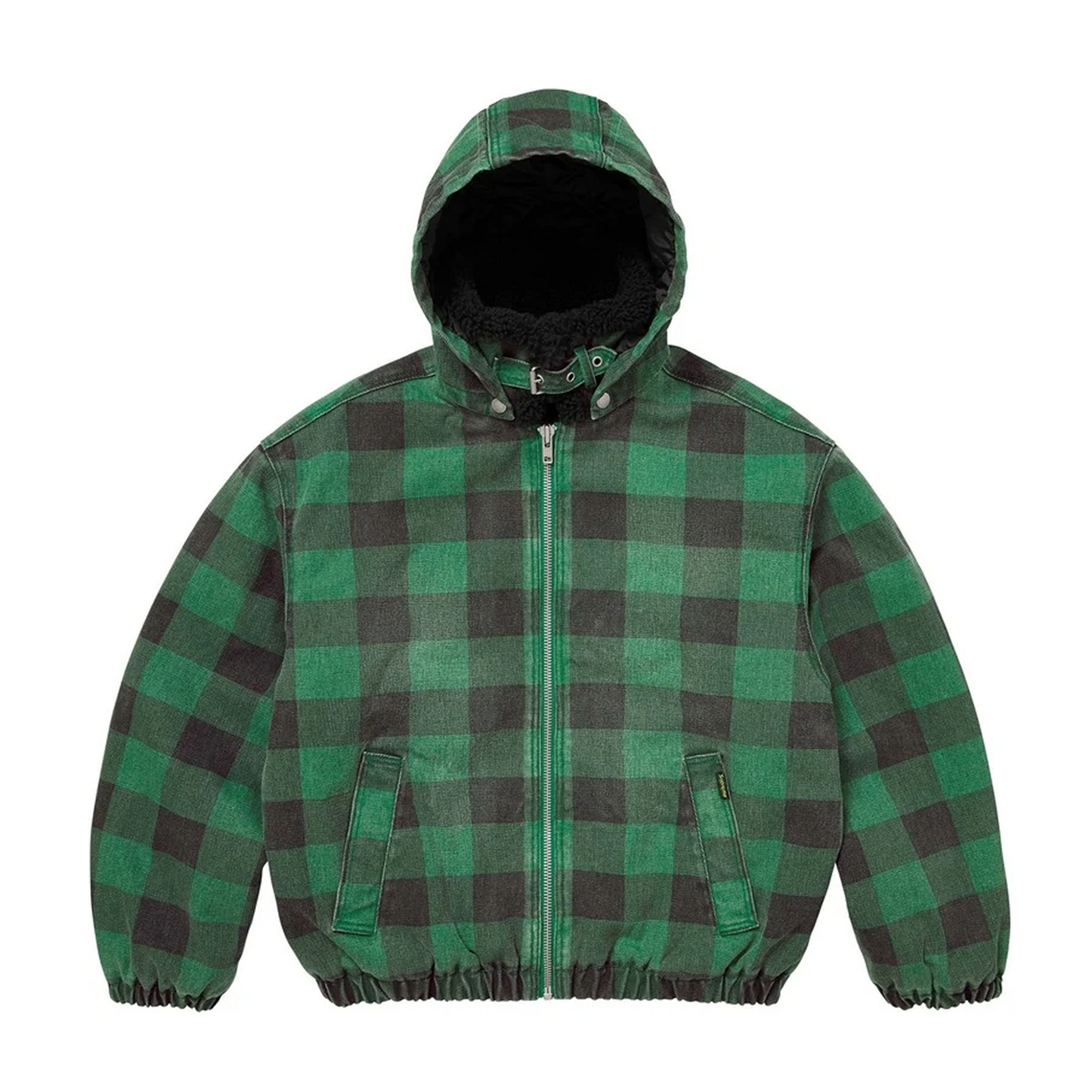 Supreme Faux Sherling Lined Bomber Jacket (FW25) Plaid Green