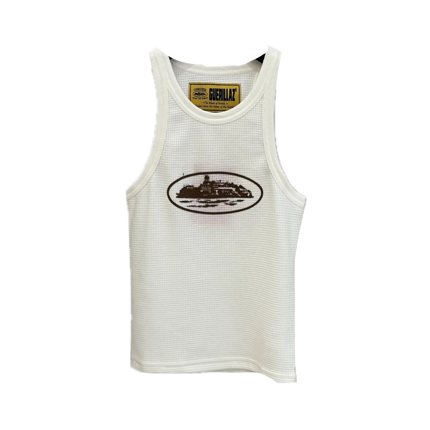 Corteiz Women's 5 Starz Alcatraz Tank Top White Brown