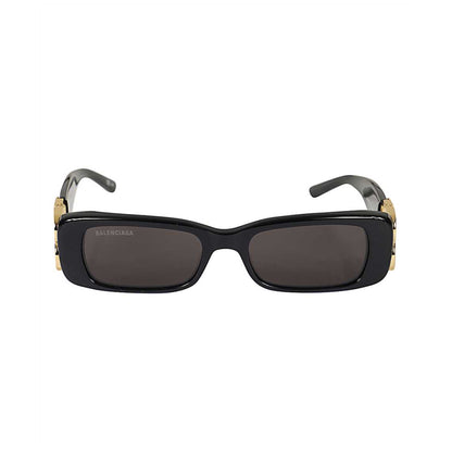 Balenciaga Dynasty Rectangle Sunglasses Black