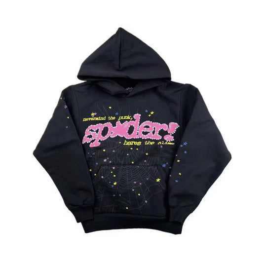 Sp5der P*NK V2 Hoodie Black