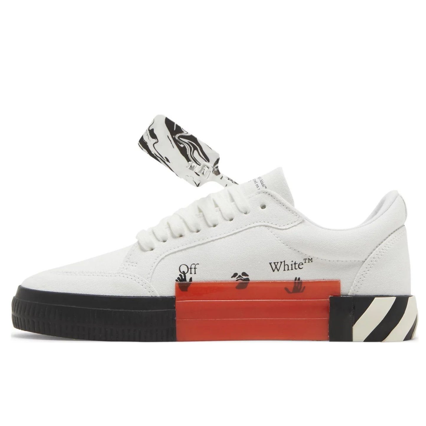 Off-White Vulcanized Low Canvas White Black