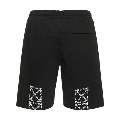 Off-White Chain Arrow Sweatshorts Black