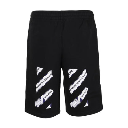 Off-White Airport Tape Sweatshorts Black