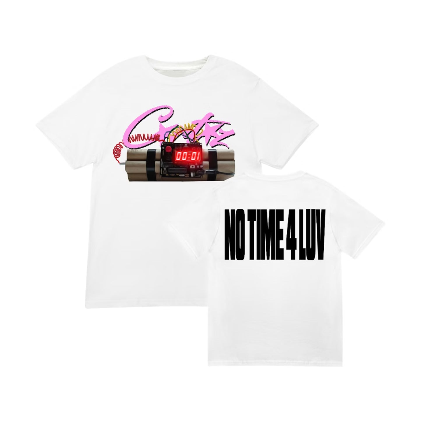 Corteiz No Time 4 Luv Tee White