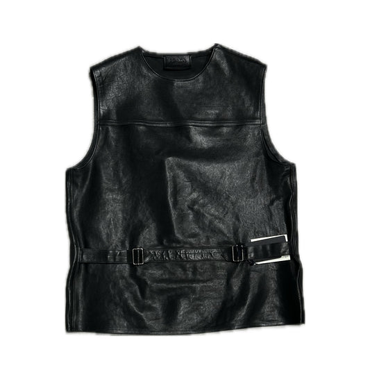 Prada Sleeveless Vitello Jacket Black