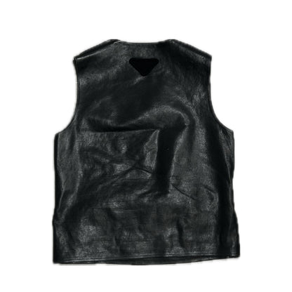 Prada Sleeveless Vitello Jacket Black