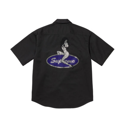 Supreme Rhinestone Pin Up S/S Work Shirt
