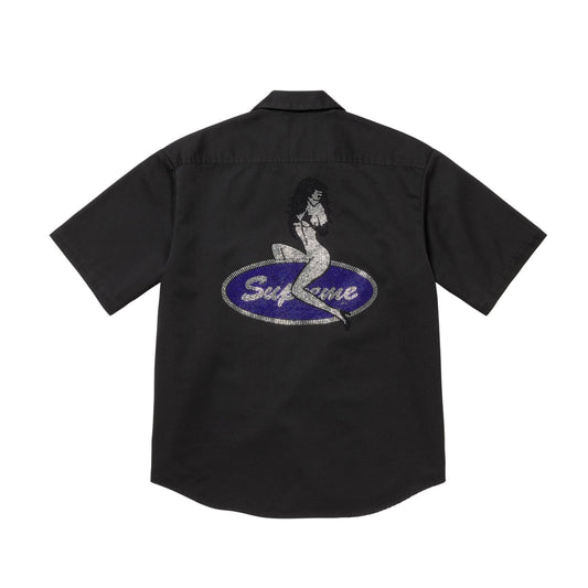 Supreme Rhinestone Pin Up S/S Work Shirt