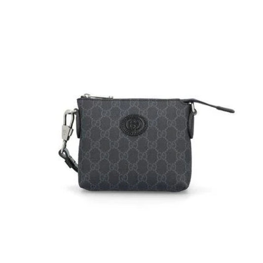 Gucci GG Supreme Zipped Messenger Bag Black