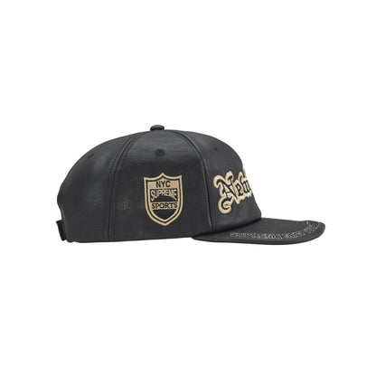 Supreme New York Leather 6-Panel Black
