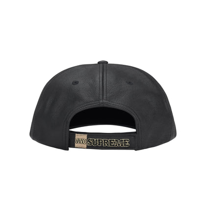 Supreme New York Leather 6-Panel Black