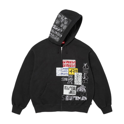 Supreme 176 Zip Up Hooded Sweatshirt Black
