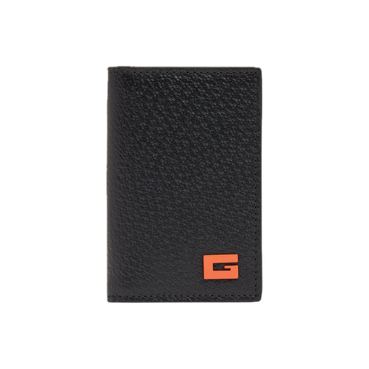 Gucci G Bold Card Holder Case Wallet Black/Orange