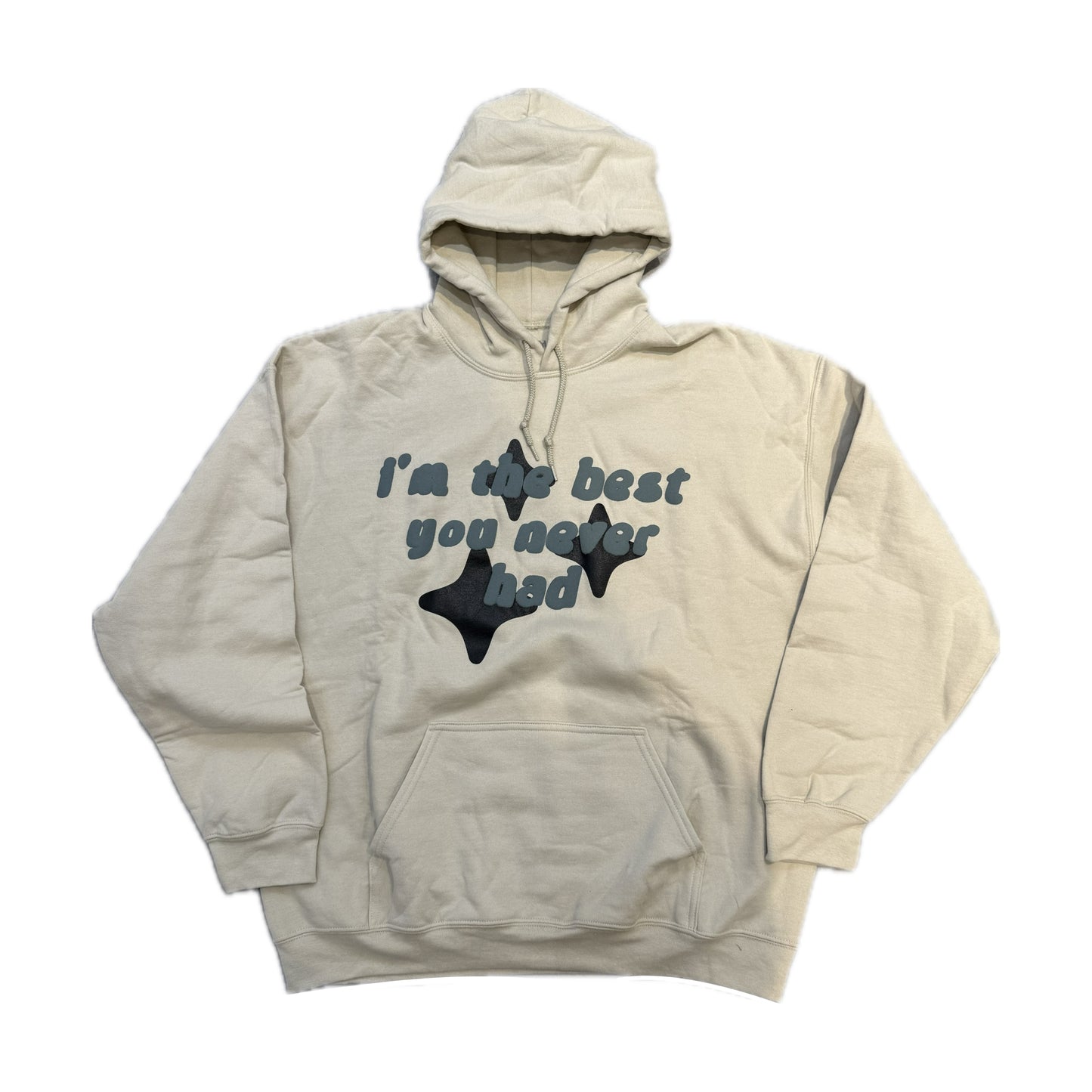 Nina Janova Comfy Club Puff Hoodie Beige