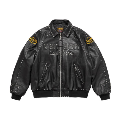 Supreme Vanson Leathers B.B Simon Jacket (FW25) Black