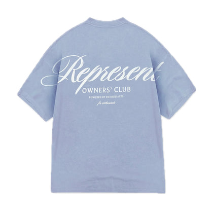 Represent Owners Club Script Tee Dusty Blue