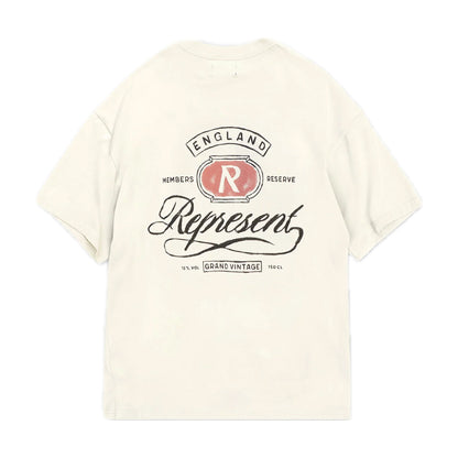 Represent Grand Vintage Hand Drawn Tee Aged White