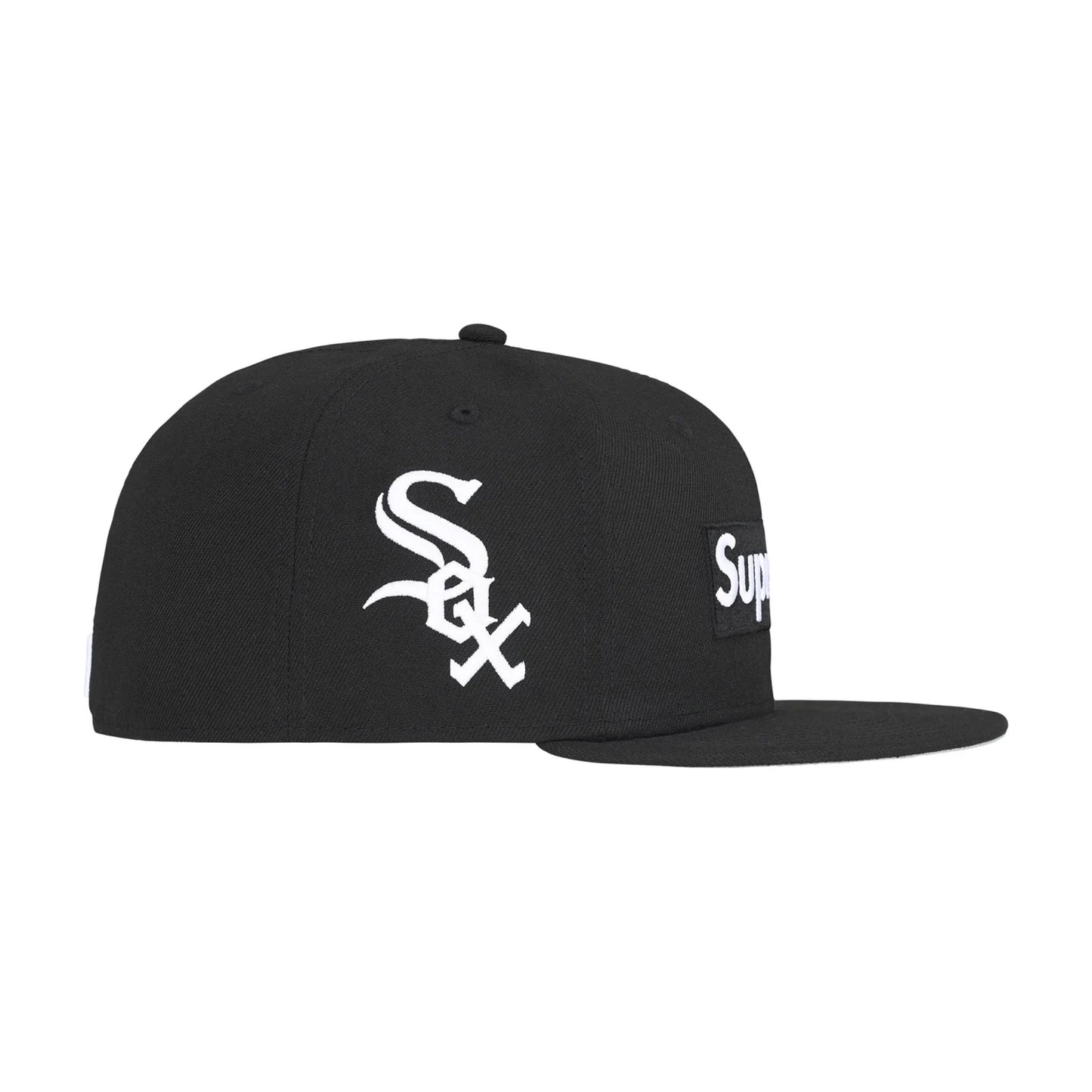 Supreme MLB Teams Sox Box Logo New Era Black Fitted