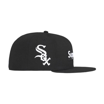 Supreme MLB Teams Sox Box Logo New Era Black Fitted