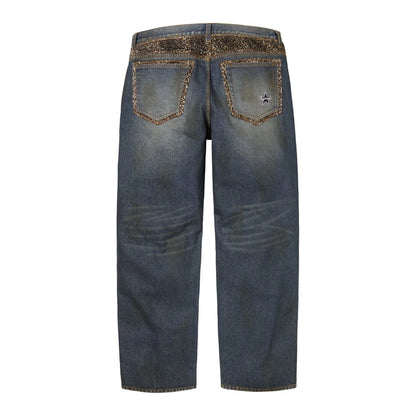 Supreme Leopard Faux Fur Loose Fit Jean