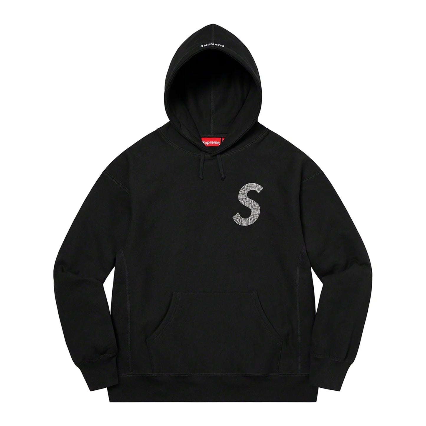 Supreme Swarovski S Logo Hoodie Black