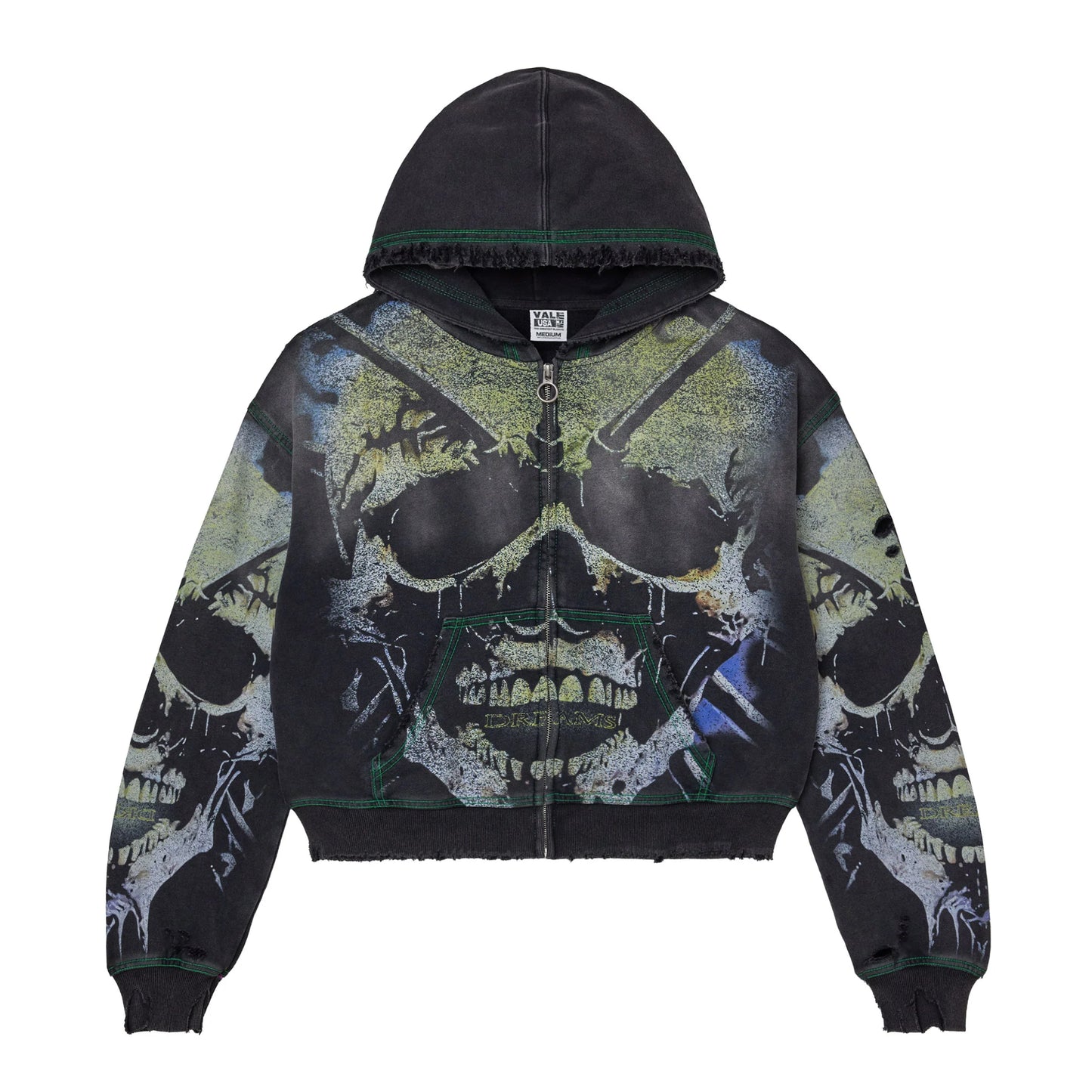 Vale Forever Gravedigger Zip Up Hoodie Black
