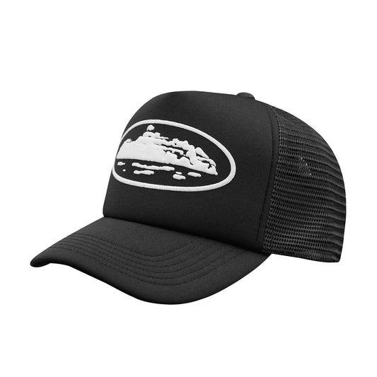 Corteiz Island Puff Print Trucker Cap Black