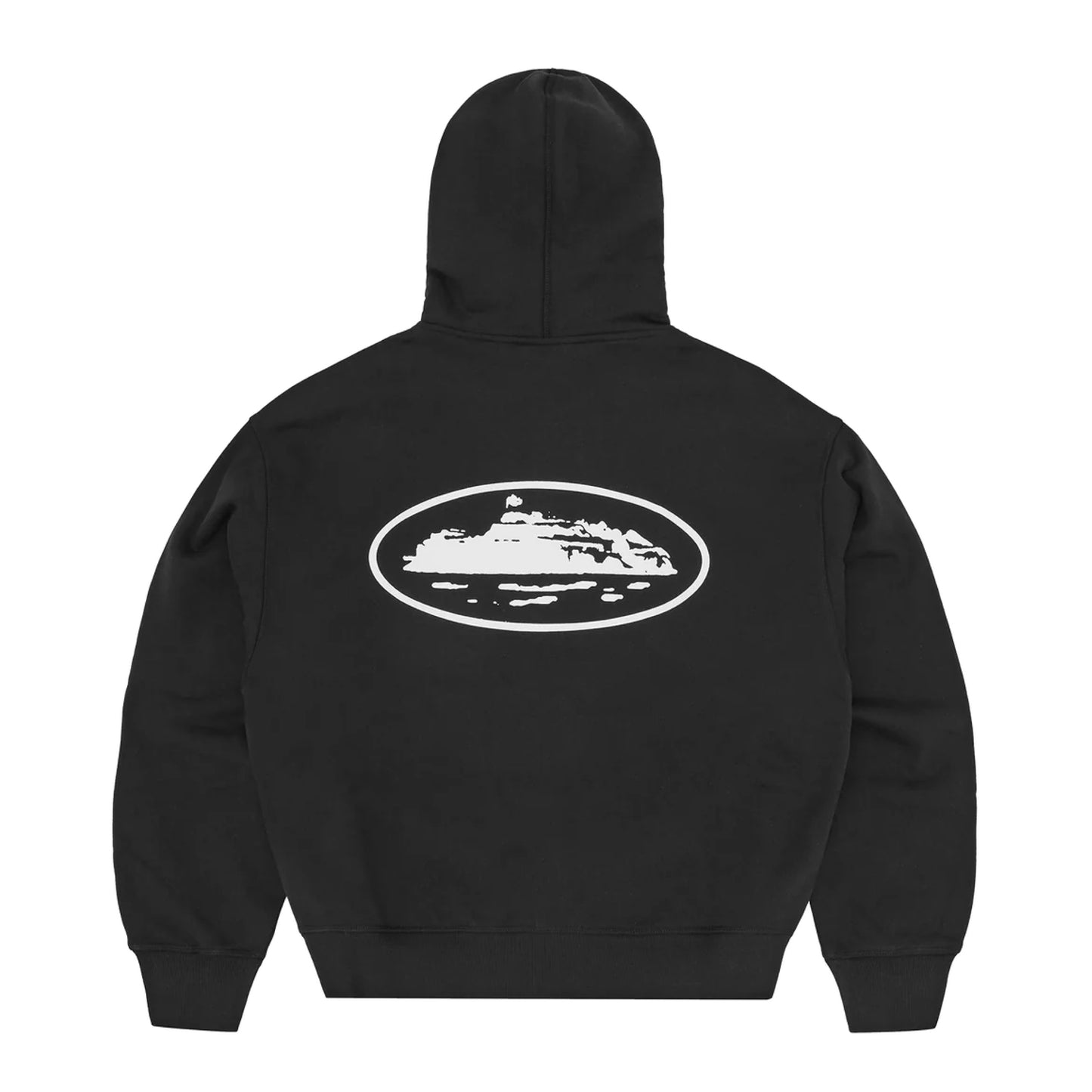 Corteiz Island Puff Print Zip Hoodie Black