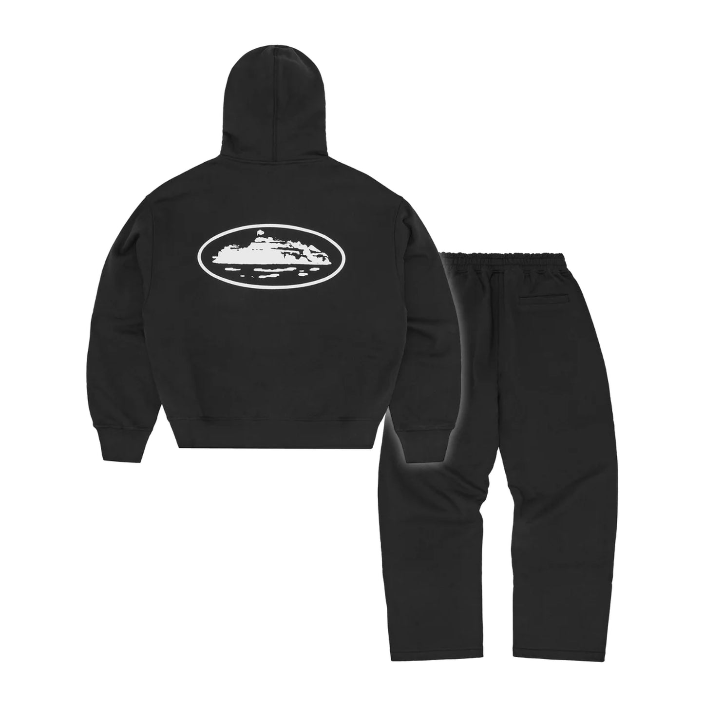Corteiz Island Puff Print Tracksuit Black
