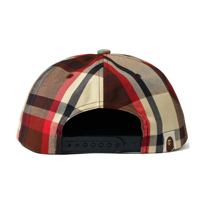 Bape Check Snap Back Cap