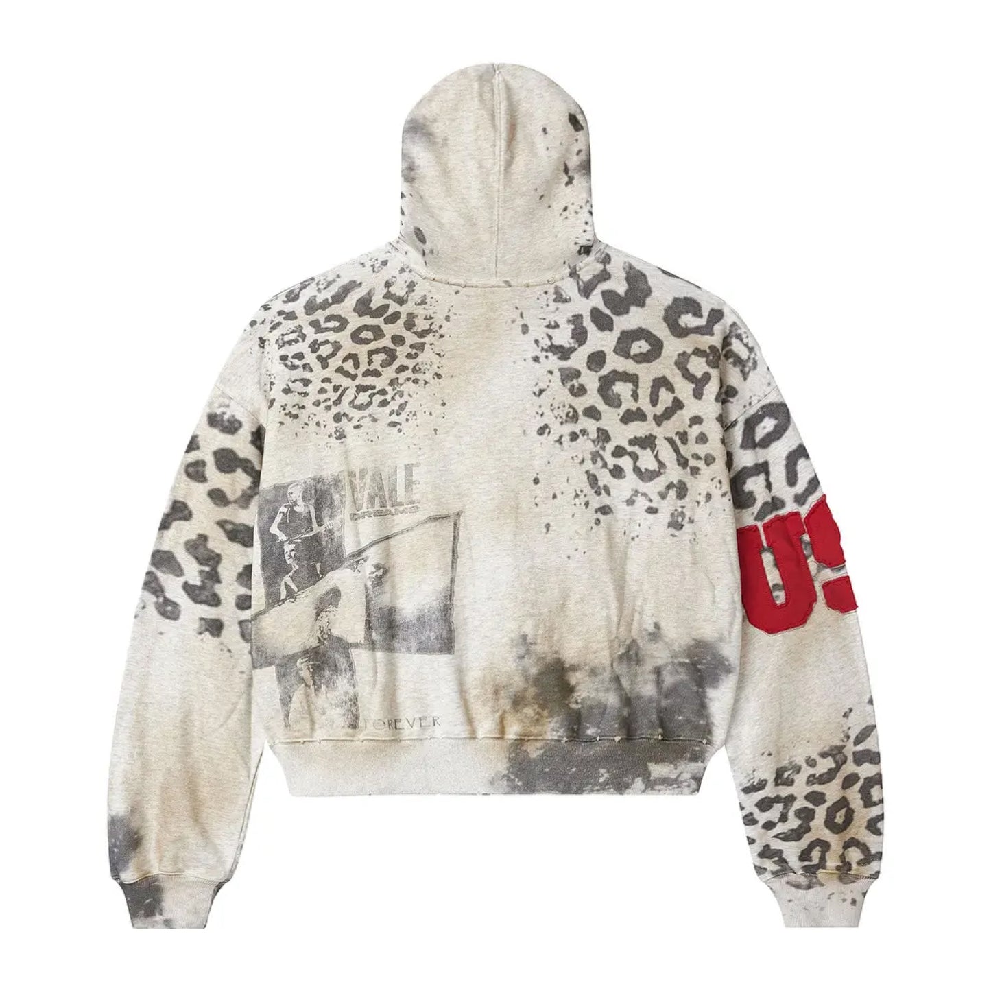 Vale Cheetach Zip Up Hoodie Grey