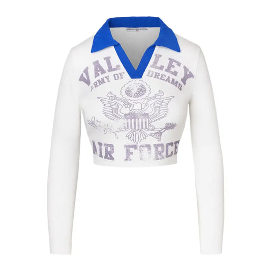 Vale Forever Army Rugby Cropped Tee White