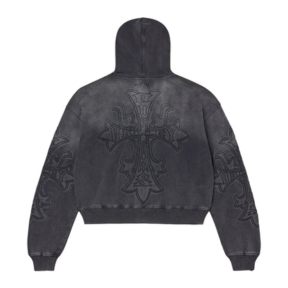 Vale Carver Zip Up Washed Black
