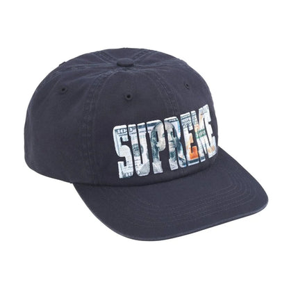 Supreme Embroidered Money Logo 6-Panel Navy