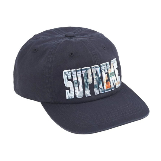 Supreme Embroidered Money Logo 6-Panel Navy