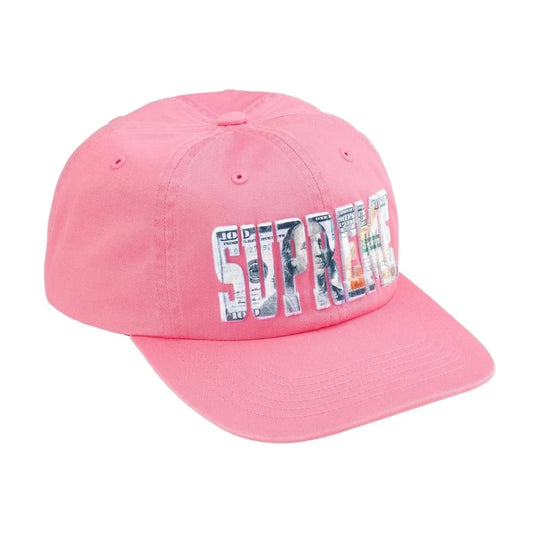 Supreme Embroidered Money Logo 6-Panel Pink