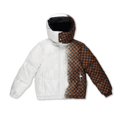 Sprayground Grey Check Down Jacket