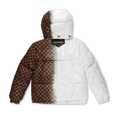 Sprayground Grey Check Down Jacket