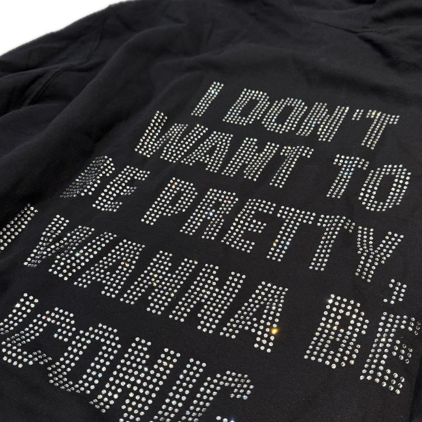 Nina Janova Rhinestone Hoodie Black/Silver
