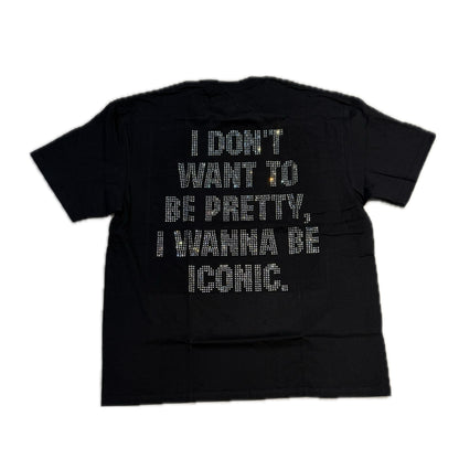Nina Janova Rhinestone Tee Black/Silver
