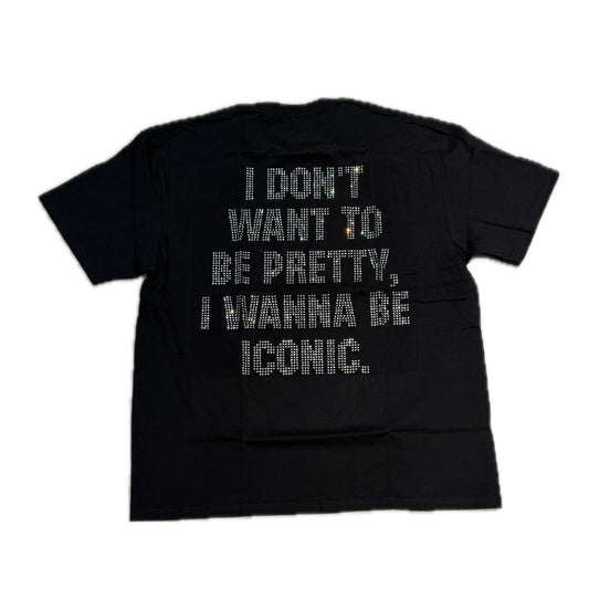 Nina Janova Rhinestone Tee Black/Silver