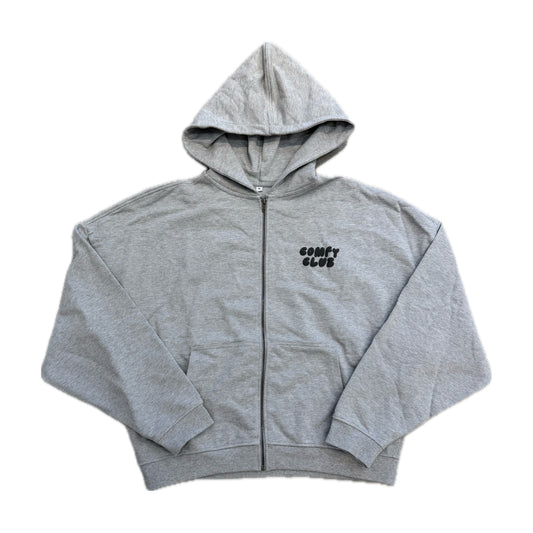 Nina Janova Comfy Club Zip Hoodie Grey/Black
