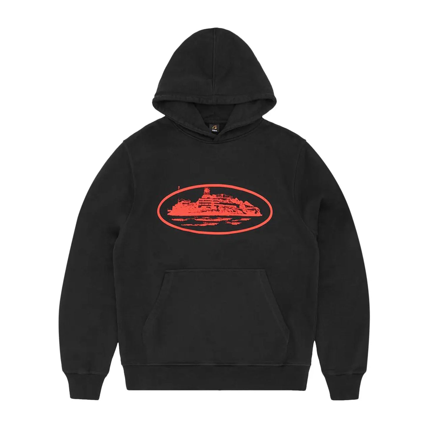 Corteiz Alcatraz Hoodie V2 Black/Red