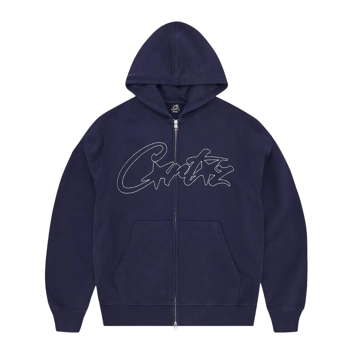 Corteiz Thick Stitch Allstarz Zip Hoodie Navy