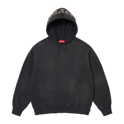 Supreme Overdyed Studded Hooded Sweatshirt Black