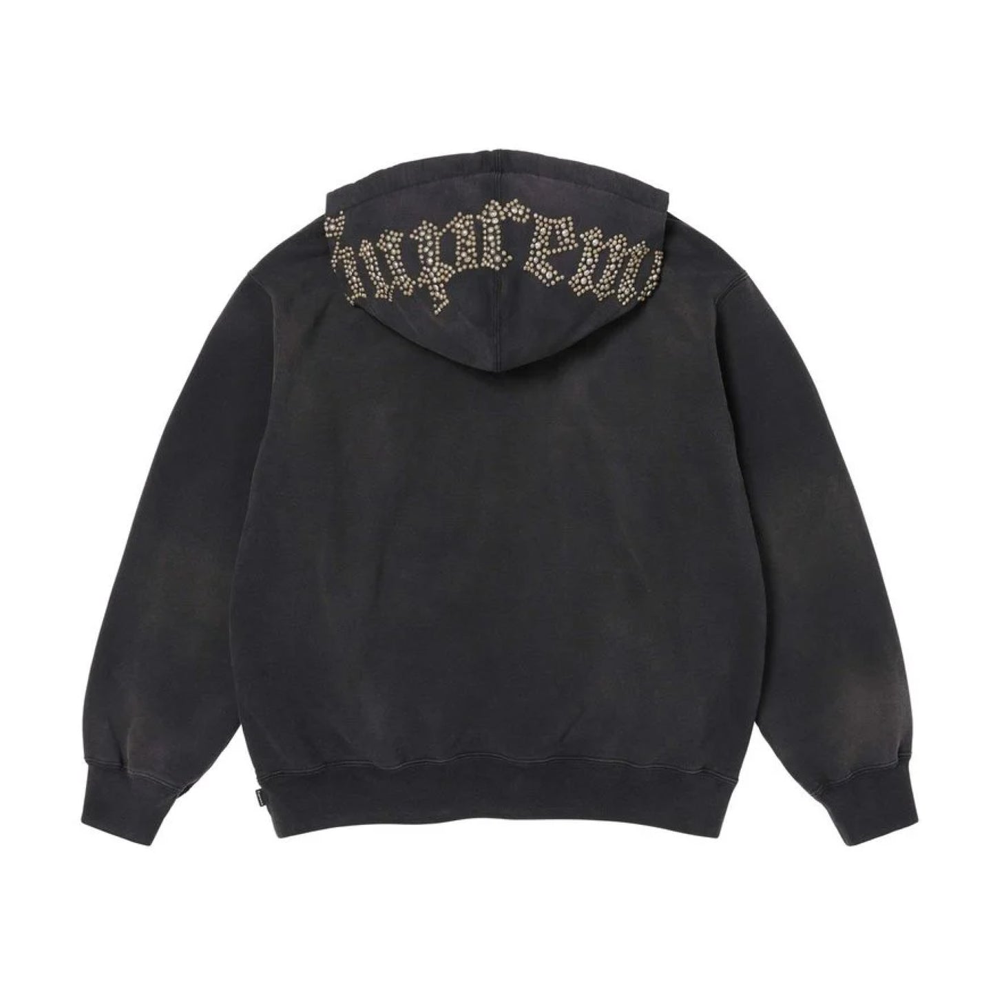 Supreme Overdyed Studded Hooded Sweatshirt Black