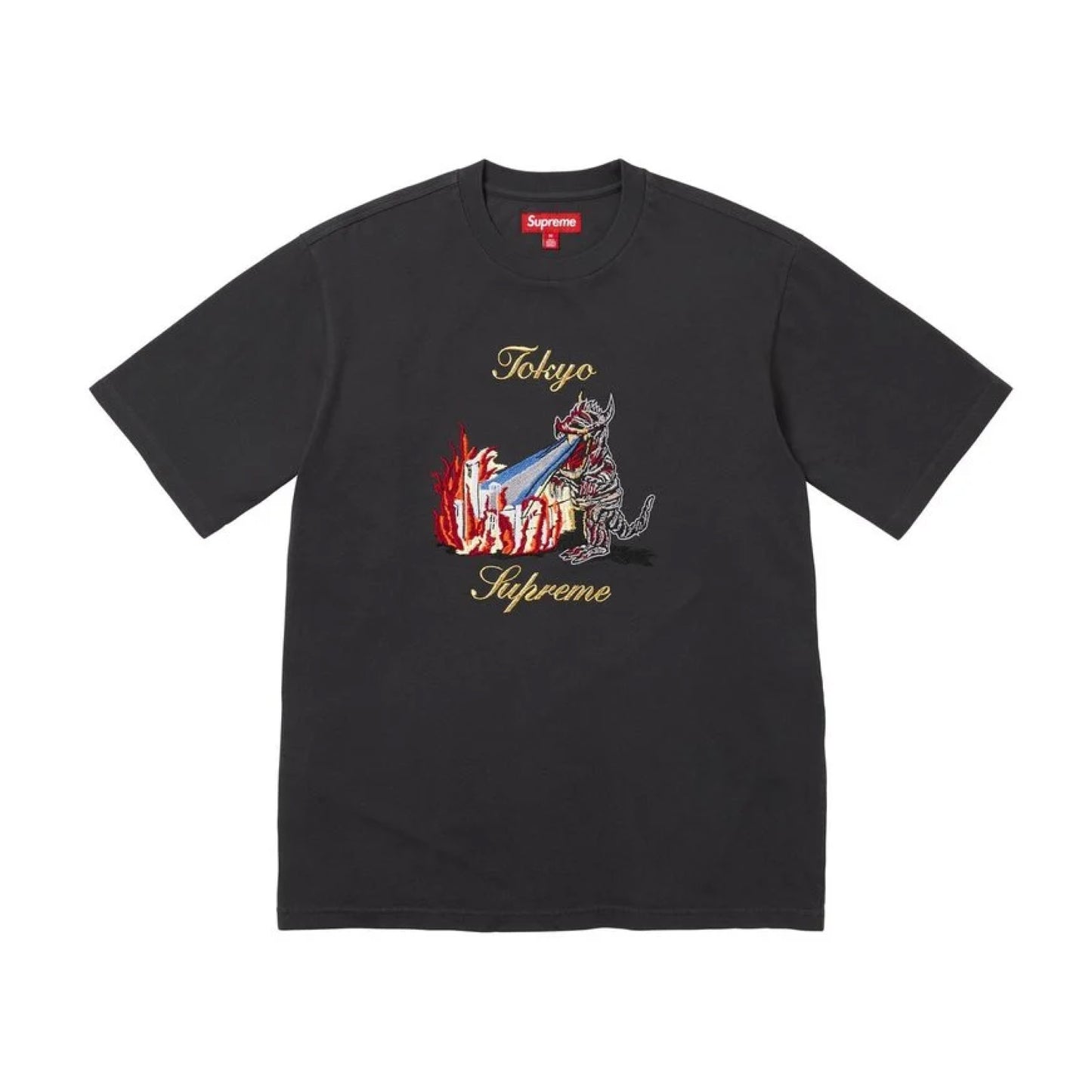 Supreme Embroidered Monster S/S Top Tee Black